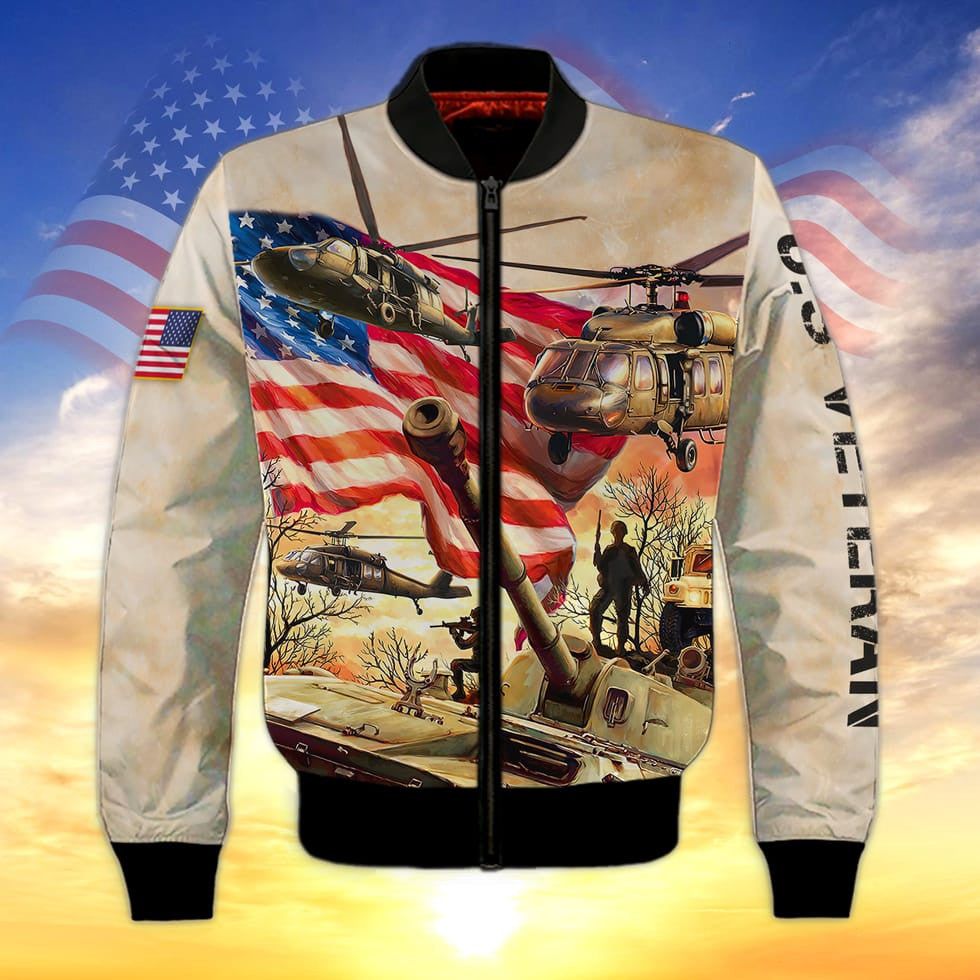 3D All Over Print Hawaiian Shirt Us Veteran Pattern, Gift For Veteran Dad, American Veteran Zip Up Hoodie Pull Over TO2760