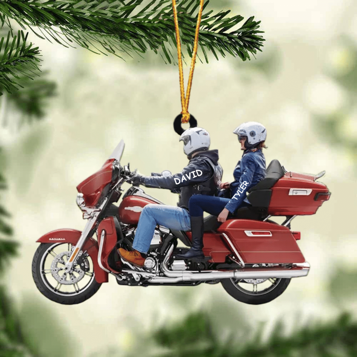 2024 New Release Personalized Biker Couple Ultra Limited Motorcycle Ornament OO1391