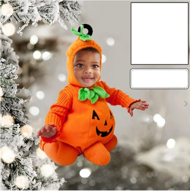 Custom Photo Funny Baby's Face Police Christmas Ornament for New baby First Christmas OO0007