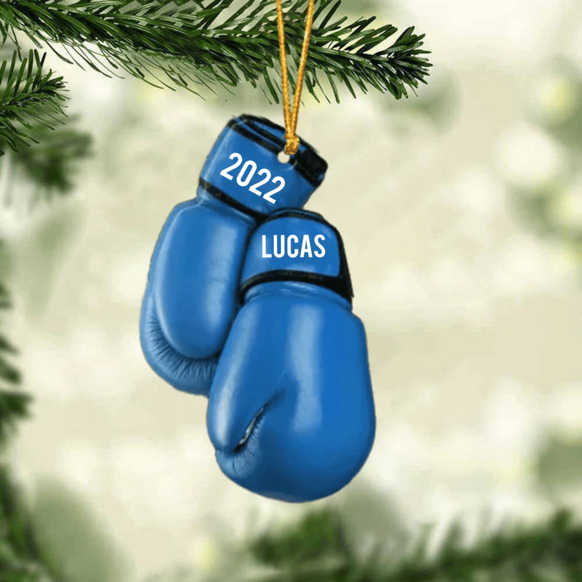 Personalized Boxing Glove Acrylic Christmas Ornament - Housewarming Gift, Sports Lover, UFC Decor Gift OO4325