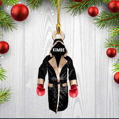 Personalized Boxing Glove Acrylic Christmas Ornament - Housewarming Gift, Sports Lover, UFC Decor Gift OO4325