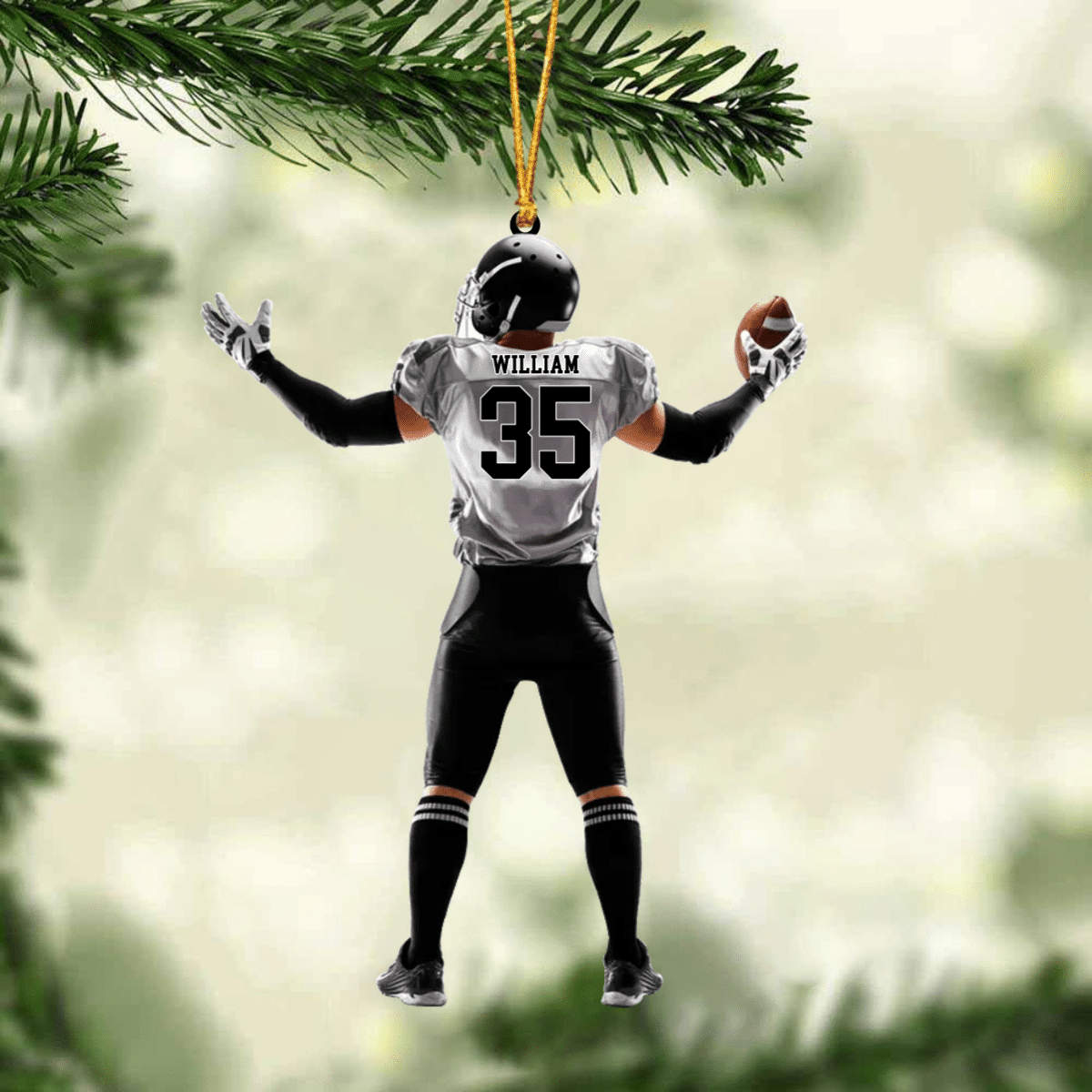 Personalized Ornament American Football Acrylic Ornament Christmas Ornament For Football Player Football Mom Grandma OO4294