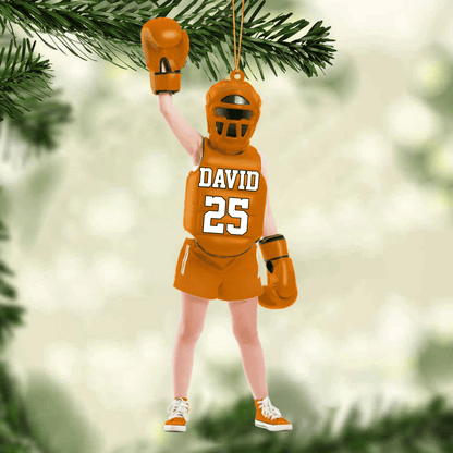 Personalized Girl Version Boxer Christmas Ornament - Great Gift Idea For Boxing Lovers/Boxers OO3855