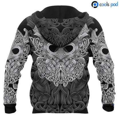 Viking Hoodie Mjolnir Odin Hoodie Black Viking Hoodies Men And Women SO0450