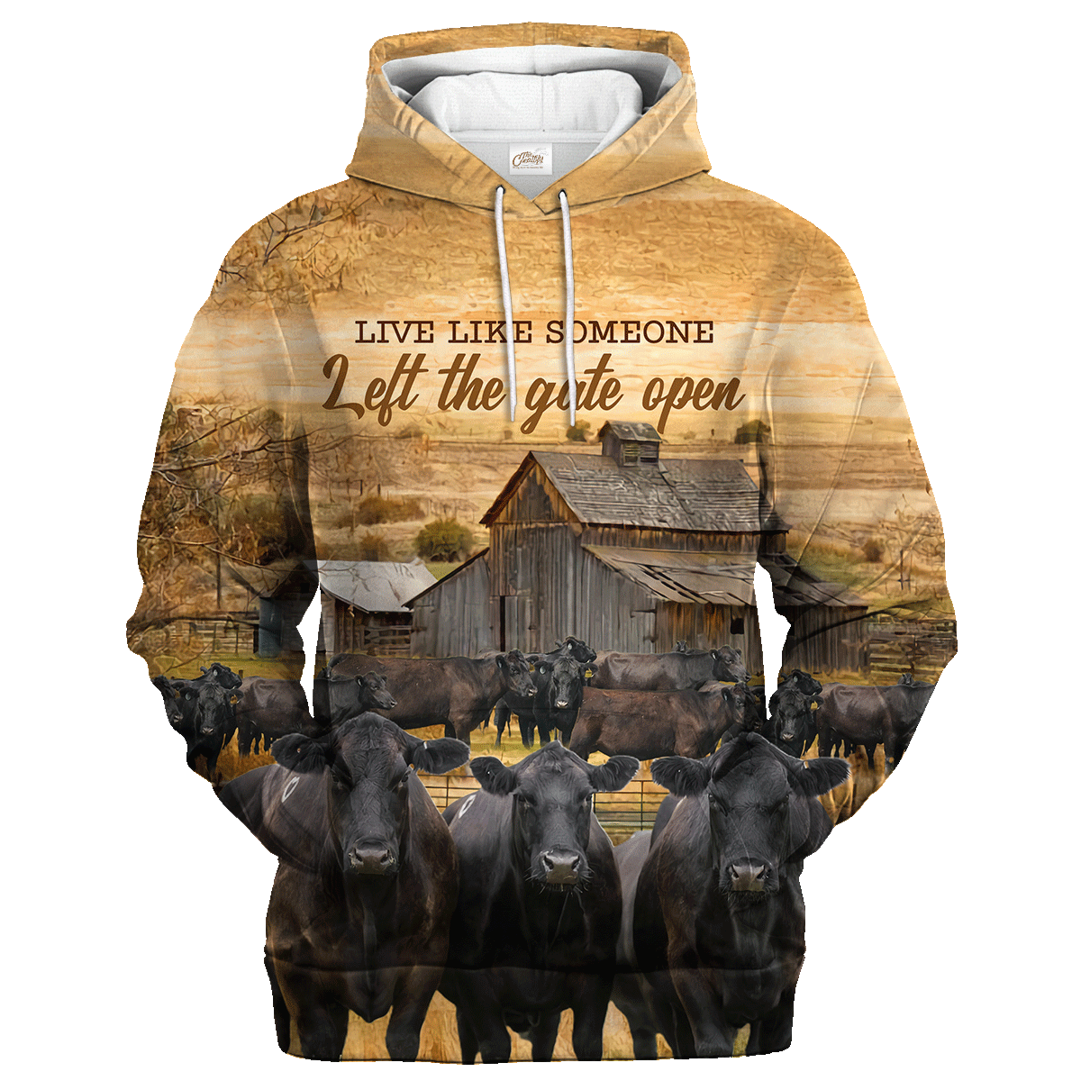 Black Angus Farm Left The Gate Open Hoodie, Angus Hoodie Premium Hoodie Men Women SO0499