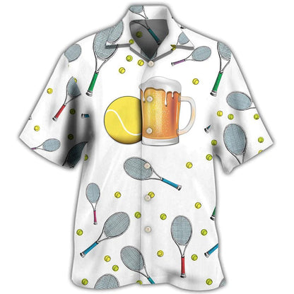 Beer I Like Beer And Tennis And Maybe 3 People Hawaiian Shirt Men Women HO5331