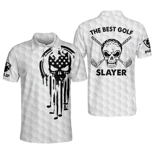 Skull The Best Golf Slayer Golf Polo Shirt GM0028