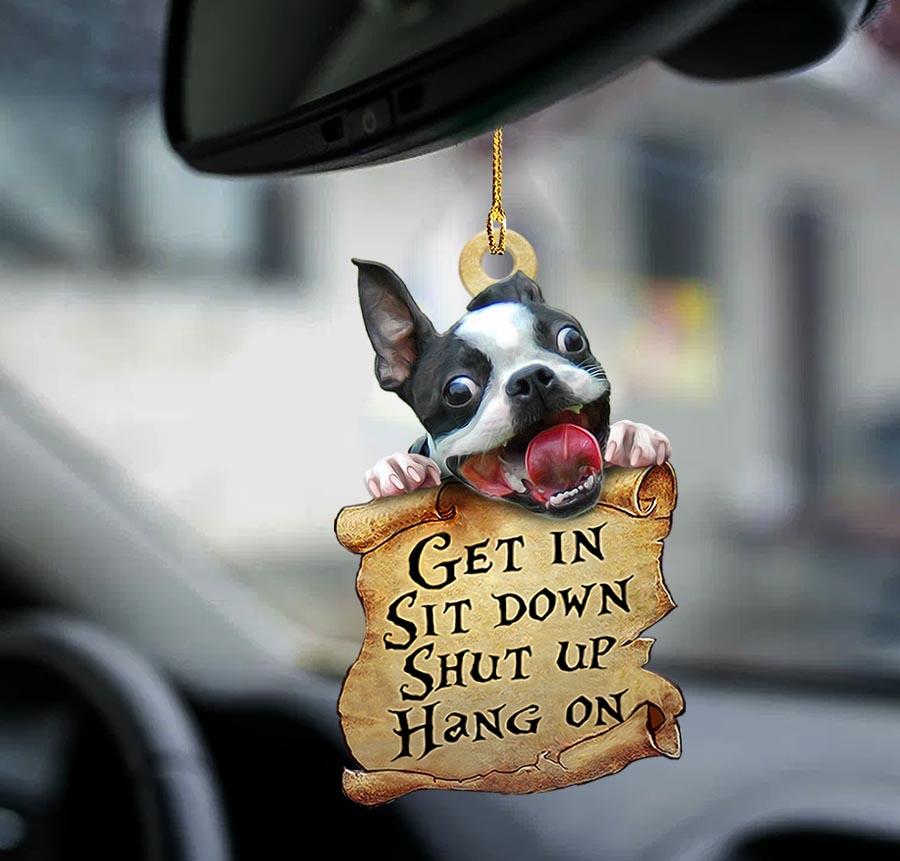 Boston terrier get in boston terrier lover two sided ornament OO0152