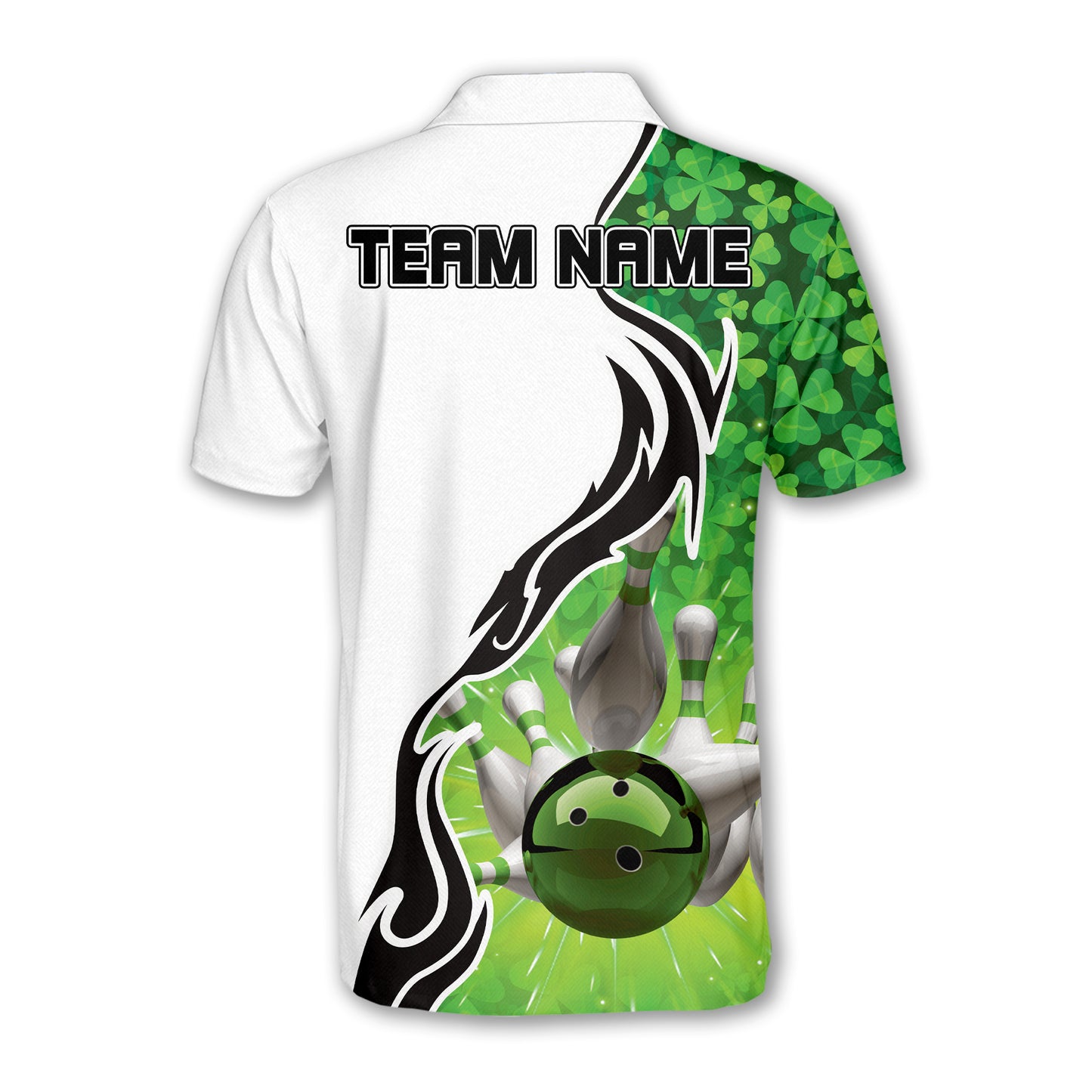 Custom St Patrick's Day Bowling Polo Shirts For Men, Custom Team Irish Bowling Shirt BM0307