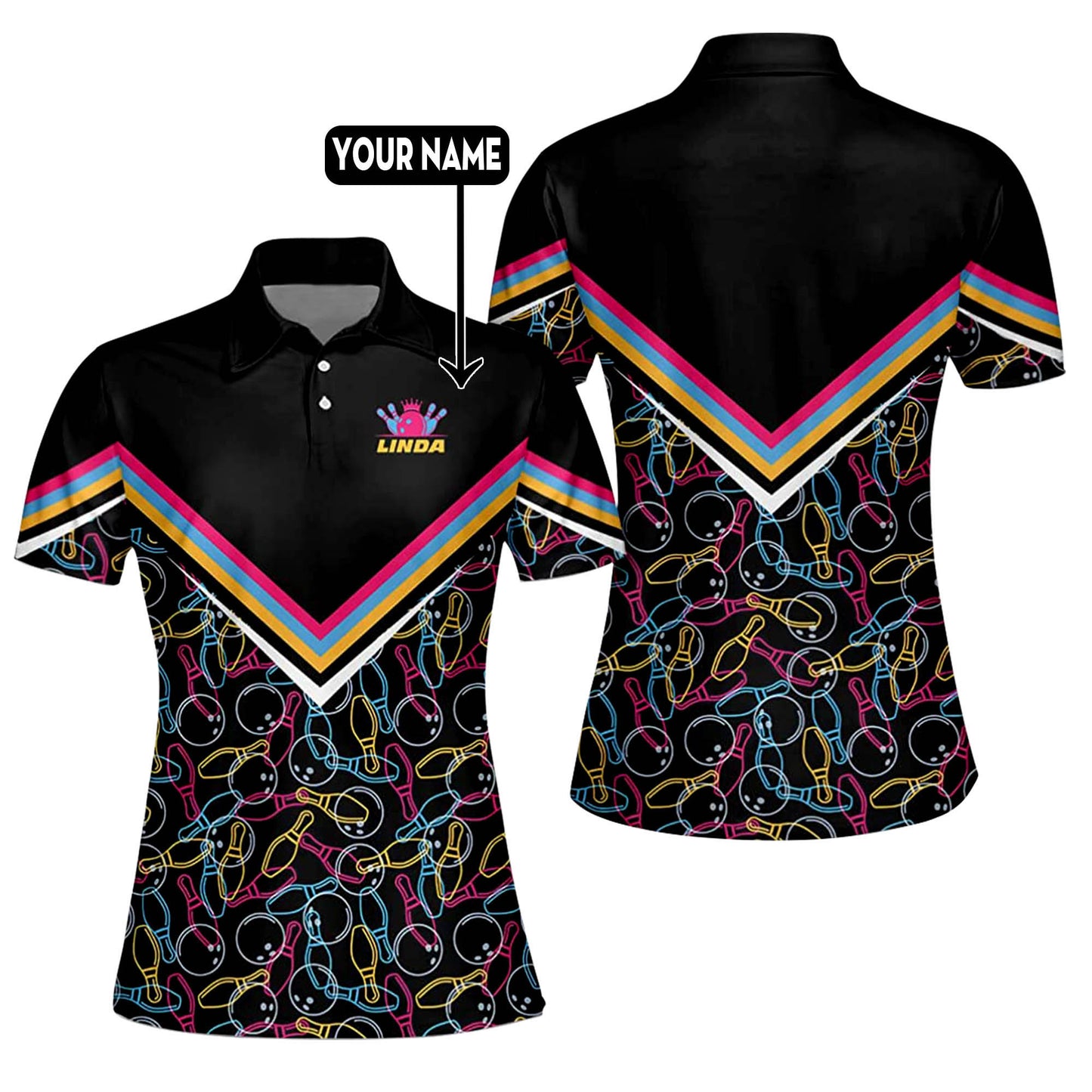 Custom Bowling Icon Cool Shirt Female BW0005