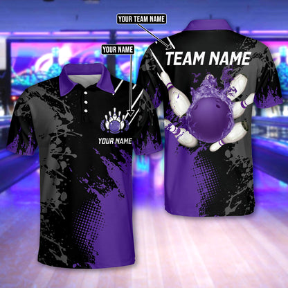 Custom Flame Bowling Polo Team Shirts BO0100