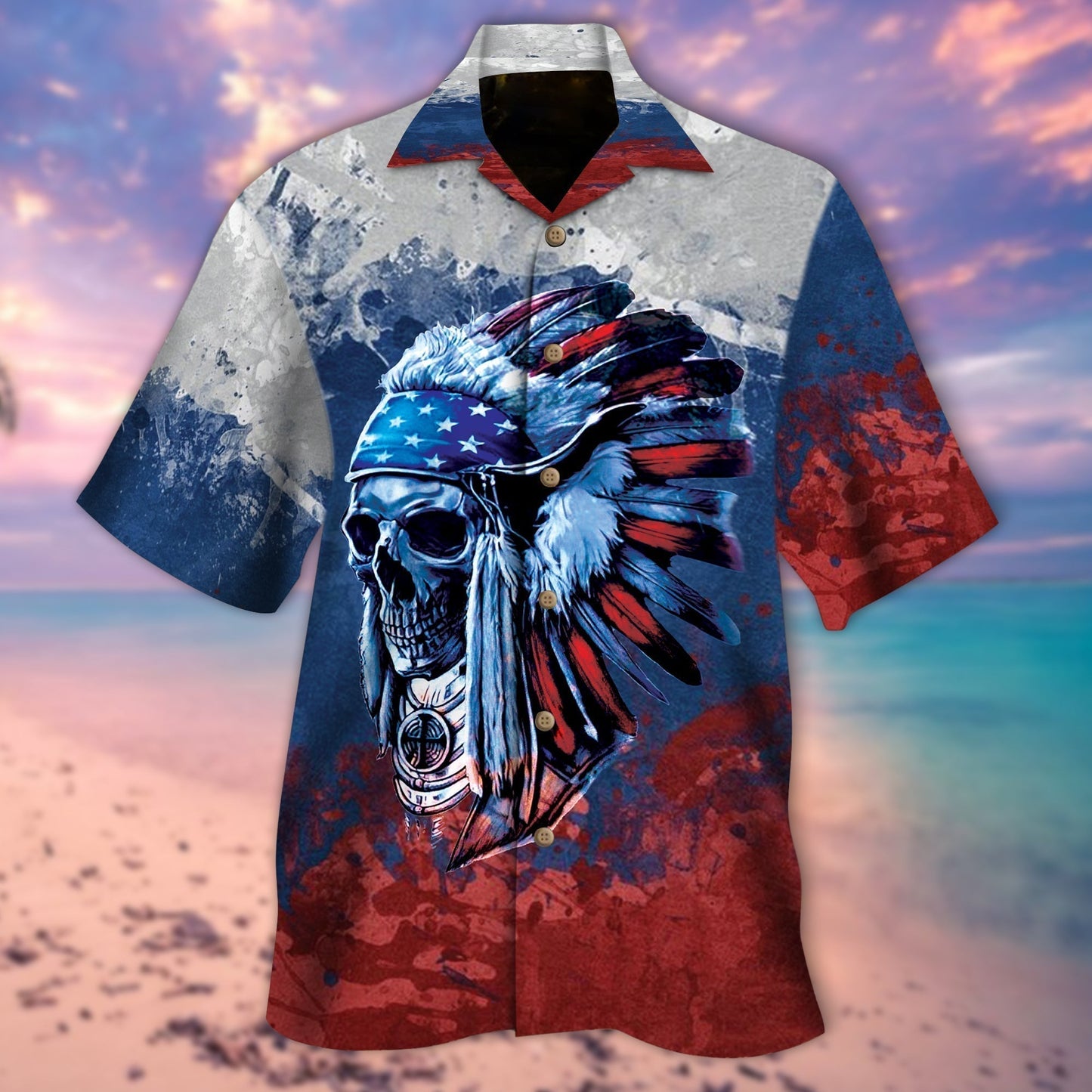 Skull Native American Hawaiian Shirt Men Women HO5288