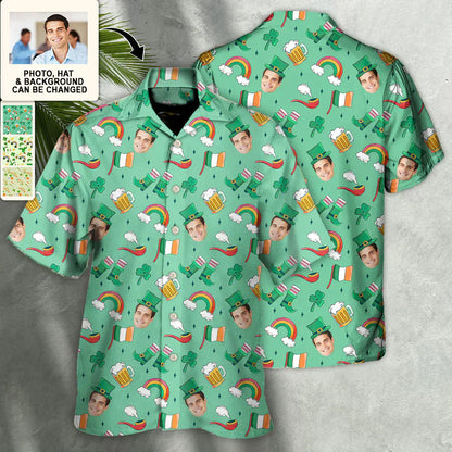 St Patrick's Day Love The Day Went Custom Photo - Hawaiian Shirt - Personalized Photo Gifts PO0167