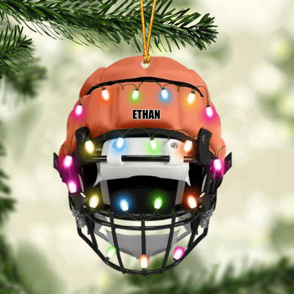 American Football Helmet - Personalized Christmas Ornament, Gift for American Football Lover, Fan OO1833