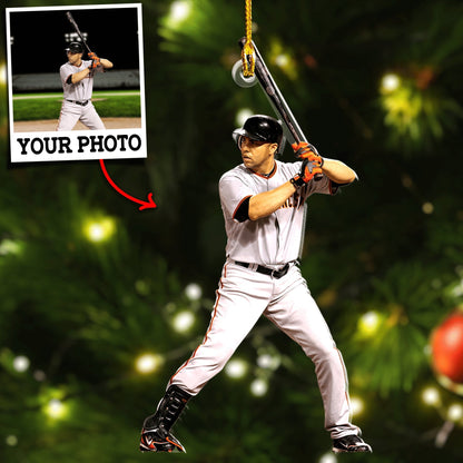 Custom Photo Ornament Gift For Baseball Player - Personalized Photo Ornament Gift For Baseball Lovers - Baseball Team Ornament OO1829