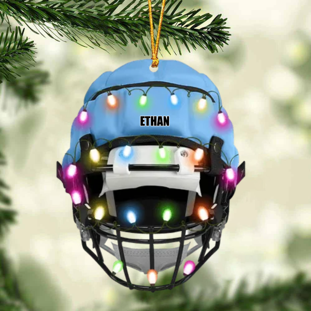 American Football Helmet - Personalized Christmas Ornament, Gift for American Football Lover, Fan OO1833