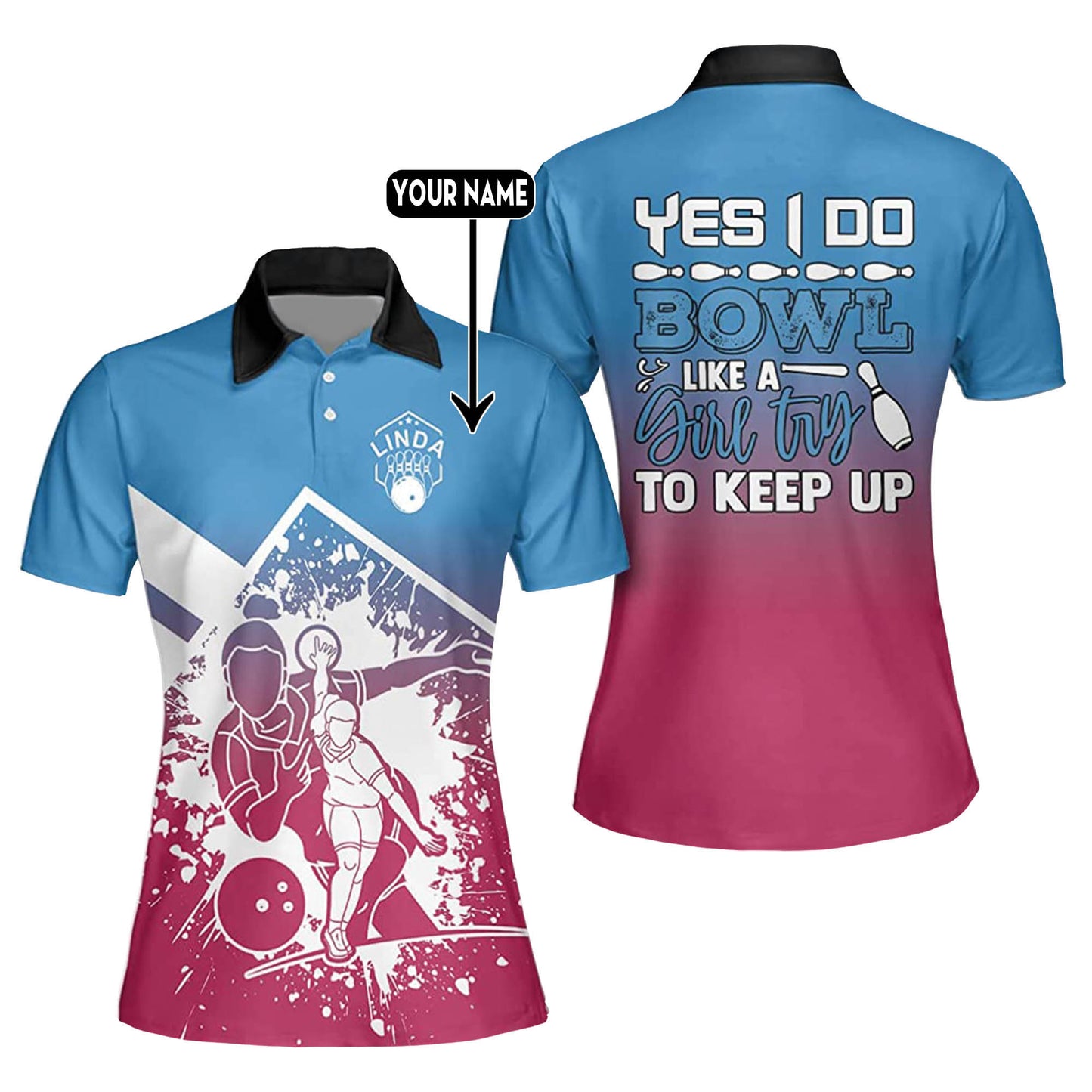 Bowl Like A Girl Bowling Shirts BW0022