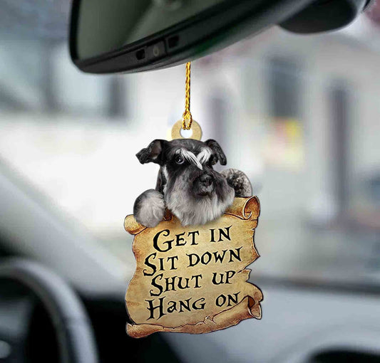 Schnauzer get in schnauzer lover dog moms two sided ornament OO0165