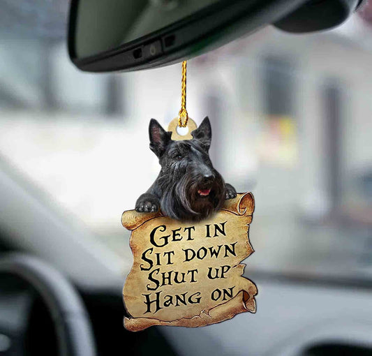 Scottish Terrier get in Scottish Terrier lover dog moms two sided auto ornament OO0191