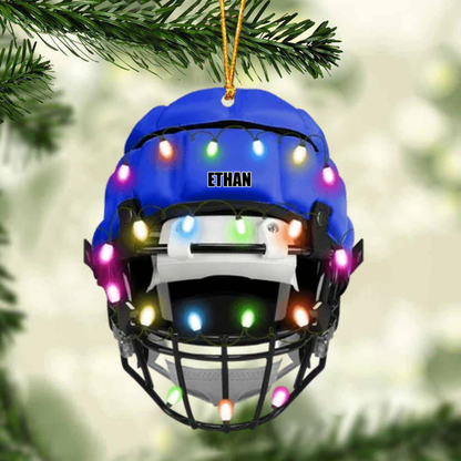 American Football Helmet - Personalized Christmas Ornament, Gift for American Football Lover, Fan OO1833