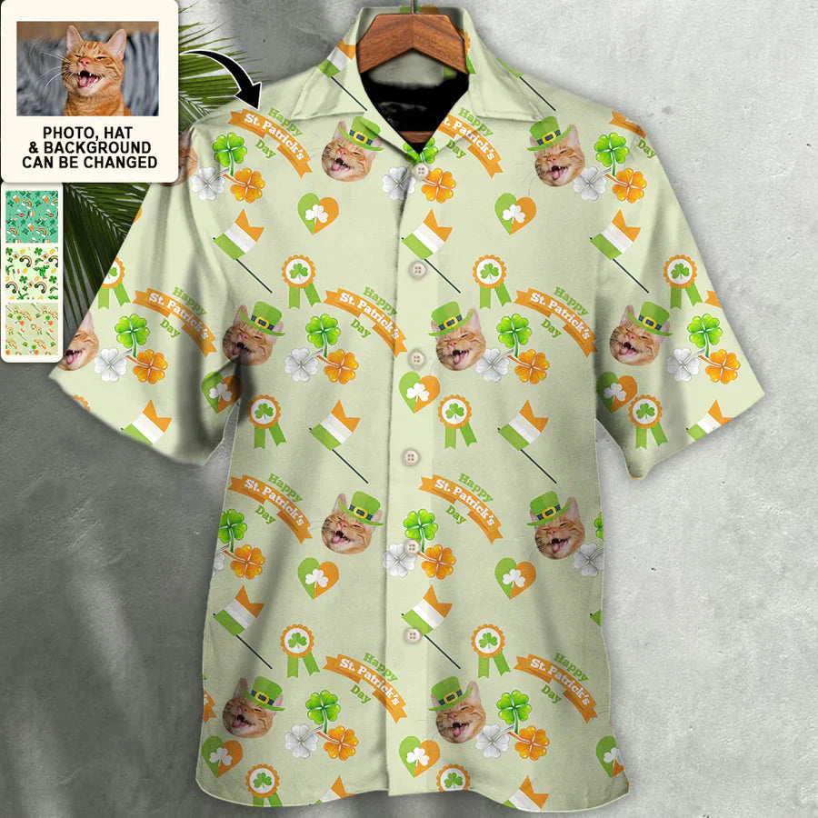 St Patrick's Day Love The Day Went Custom Photo - Hawaiian Shirt - Personalized Photo Gifts PO0167