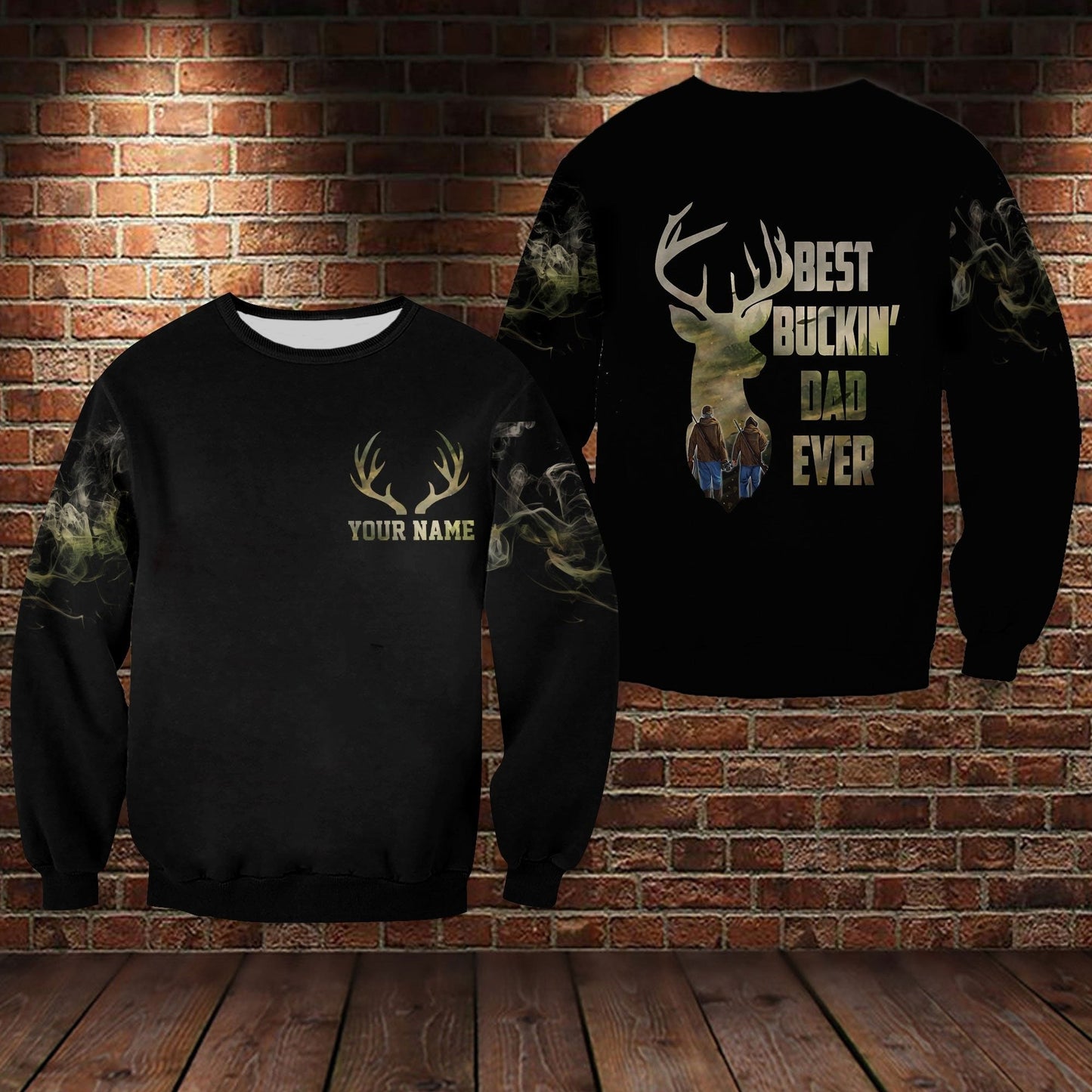 Custom Hunting Best Buckin’ Dad Ever 3D All Over Printed Shirt Hoodie, Father’S Day Gift From Daughter Son TO0108