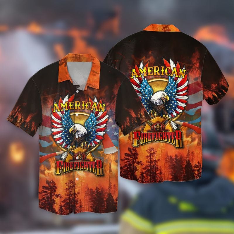 3D All Over Print American Firefighter, Forest Fire Extinguishing Shirt, Idea Gift for Firefighter TO3284