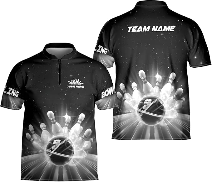 Custom Team Blue Bowling Jerseys Shirt For Men And Women, Custom Bowling Shirt BZ0072