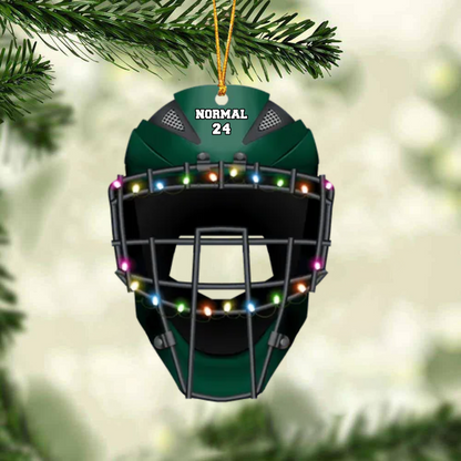 Baseball Helmet - Personalized Christmas Ornament, Gift for Baseball Lover OO1827