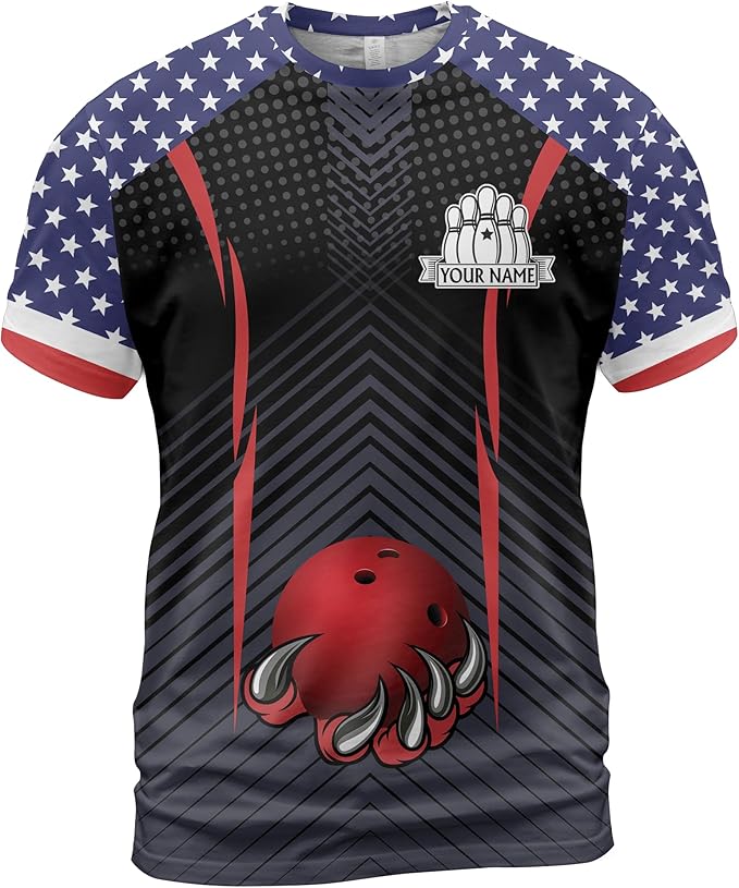 Custom American Eagles Bowling Jersey Shirt For Men, Custom Bowling Team Shirts BZ0102