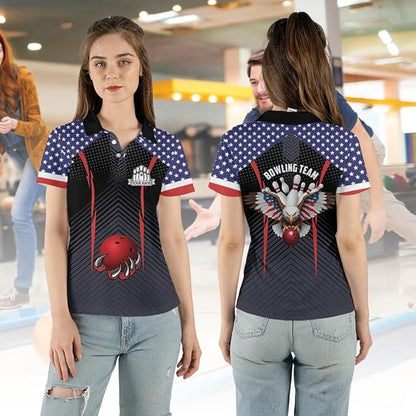 Custom American Eagles Bowling Jersey Shirt For Men, Custom Bowling Team Shirts BZ0102