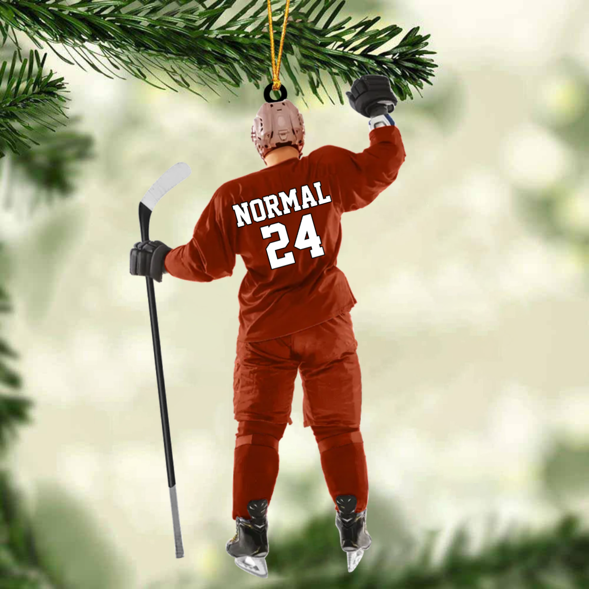 Personalized Ice Hockey Acrylic Ornament, Gift For Hockey Players OO1812