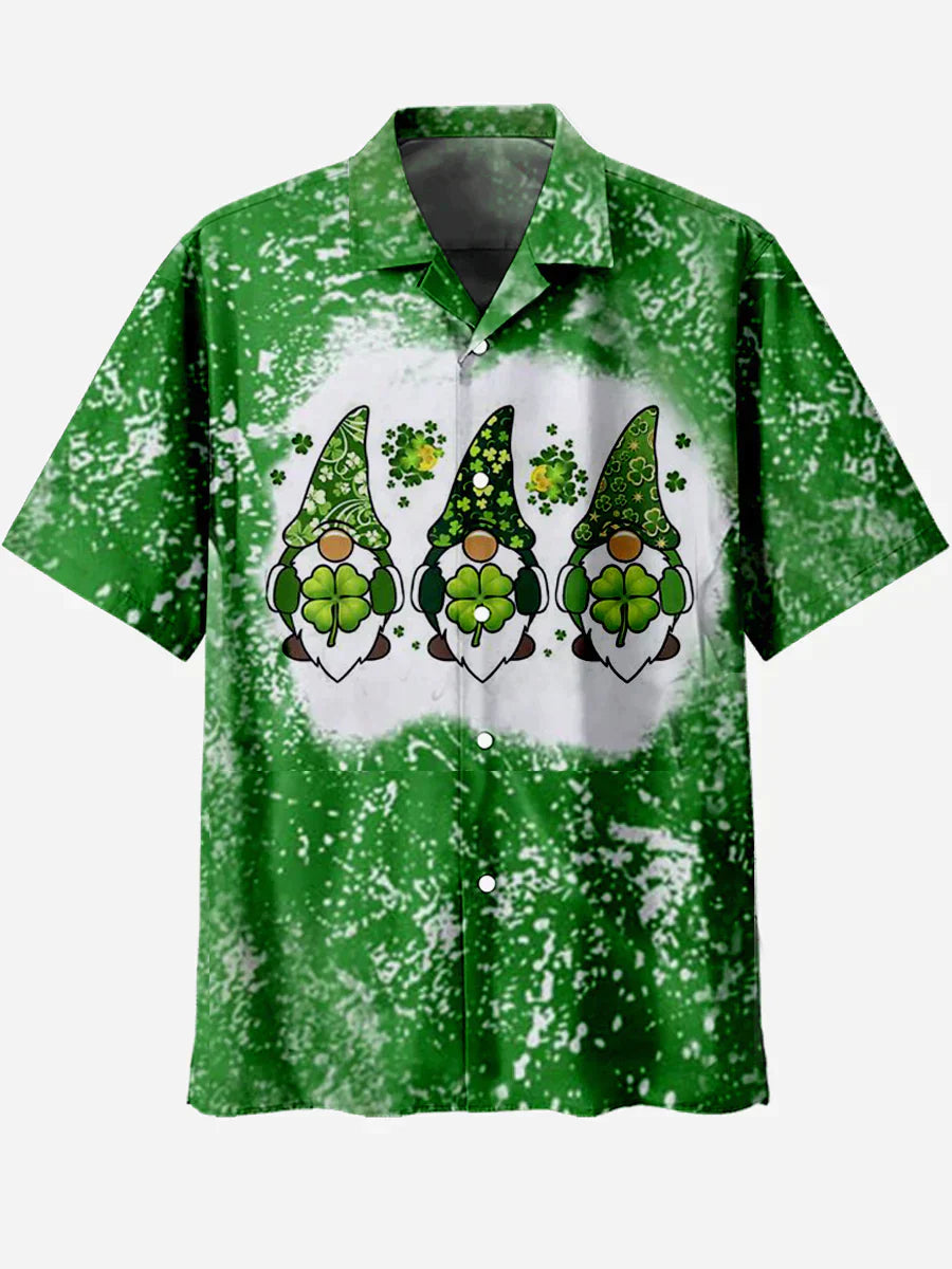 Lucky Clover & Skull Creative St. Patrick's day hawaiian shirt PO0123