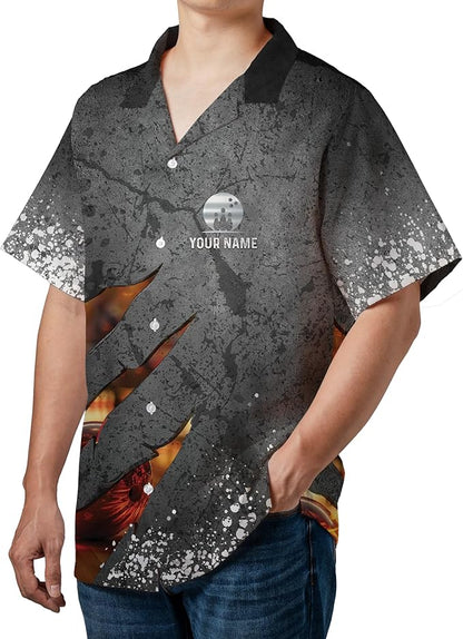 Custom Grey Team Bowling Jersey Shirt For Men, Custom Team Bowling Shirt BZ0023