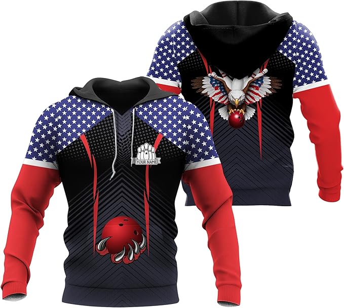 Custom American Eagles Bowling Jersey Shirt For Men, Custom Bowling Team Shirts BZ0102