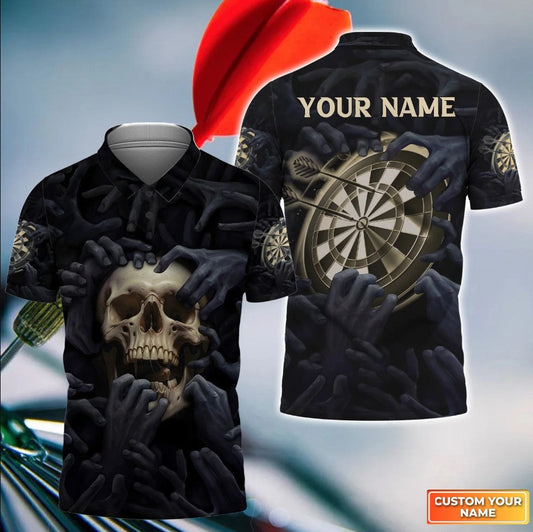 Tendpins Dart Personalized Name Skull Art 3D Shirt DMA0386