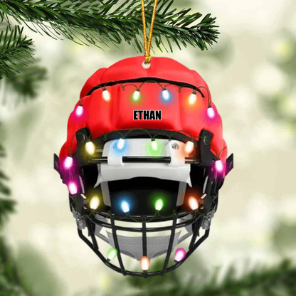 American Football Helmet - Personalized Christmas Ornament, Gift for American Football Lover, Fan OO1833