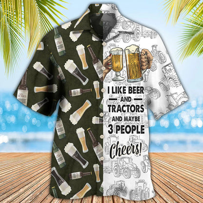 Beer Hawaiian Shirts I Like Beer And Trators And Maybe 3 People Hawaiian Shirt Tendpins HO5332