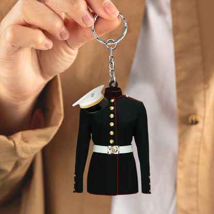 Personalized Military Uniform Keychain, Custom Name Military Keychain KO0189