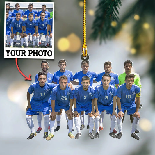 Custom Photo Ornament Gift For Soccer Player - Personalized Upload Photo Soccer Team Ornament Gift For Soccer Lovers SO0839