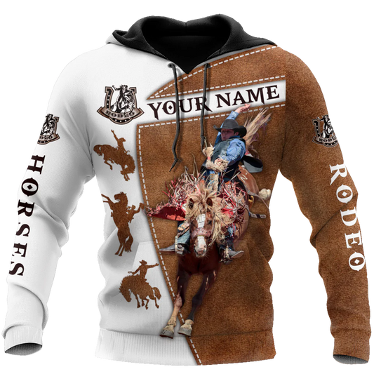 Personalized Name Rodeo Unisex Hoodie Bucking Horse Hoodies SO0432