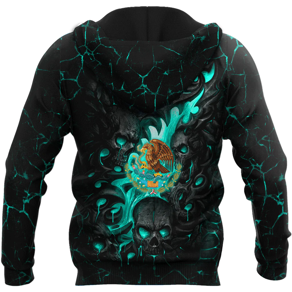 Tendpins Mexico Skull 3D Hoodie For Men And Women, Skull Mexican Hoodie SO0431