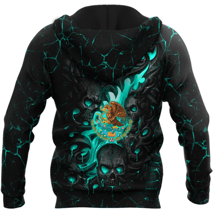 Tendpins Mexico Skull 3D Hoodie For Men And Women, Skull Mexican Hoodie SO0431