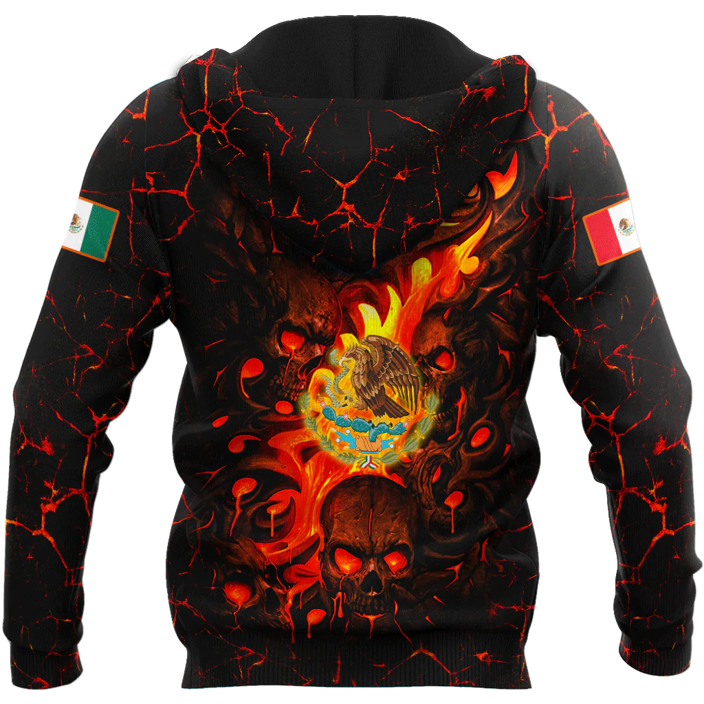 Tendpins Mexico Skull 3D Hoodie For Men And Women, Skull Mexican Hoodie SO0431