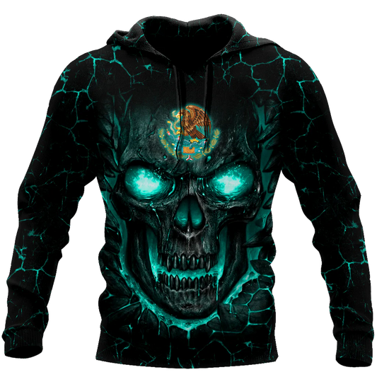 Tendpins Mexico Skull 3D Hoodie For Men And Women, Skull Mexican Hoodie SO0431