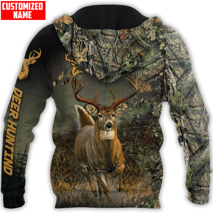 Deer Hunting Camo Hoodie, Deer Print On Hoodie Men, Best Hunter Hoodie, Gift For Dad Hunting SO0508