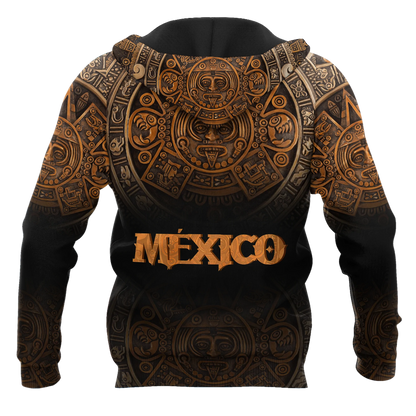 Mexican Aztec Warrior Hoodie, Aztec Men Hoodie, Mexico Aztec Women Hoodie, Aztec Lovers Hoodie SO0471