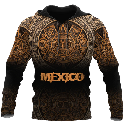 Mexican Aztec Warrior Hoodie, Aztec Men Hoodie, Mexico Aztec Women Hoodie, Aztec Lovers Hoodie SO0471