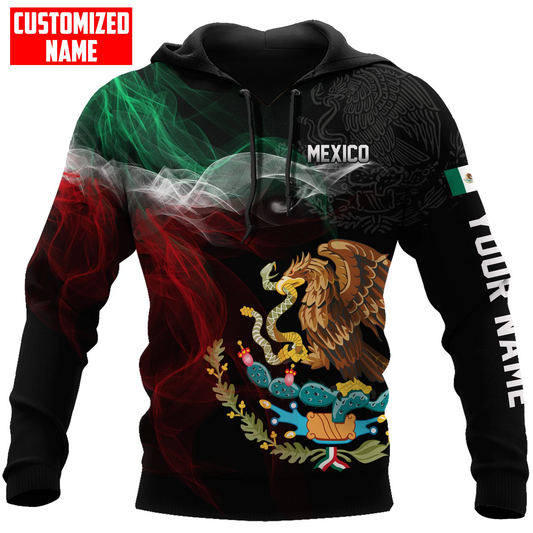 Custom Mexico Smoke Line Hoodie, 3D Full Printed Mexico Hoodie SO0416