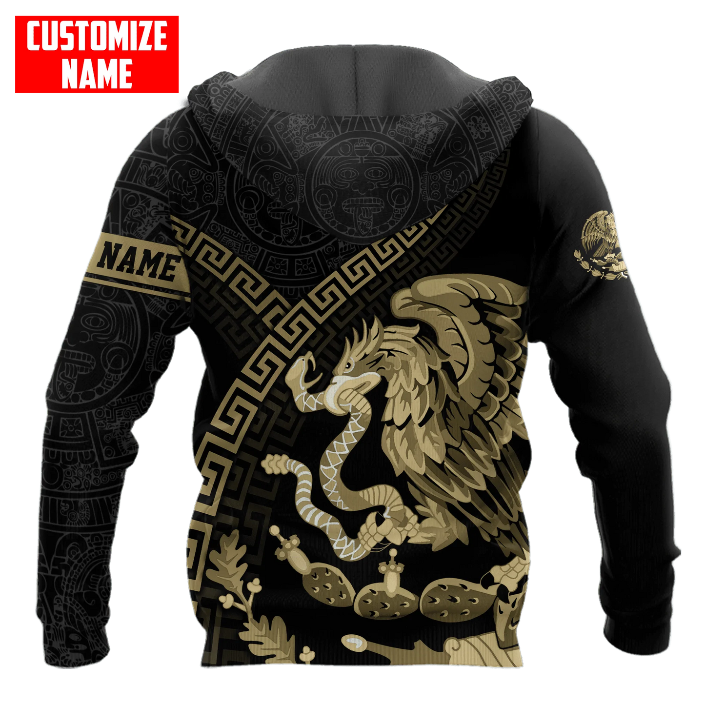 Custom Name 3D All Over Printed Mexico Hoodie, Mexican Hoodie, Mexico Gifts SO0442